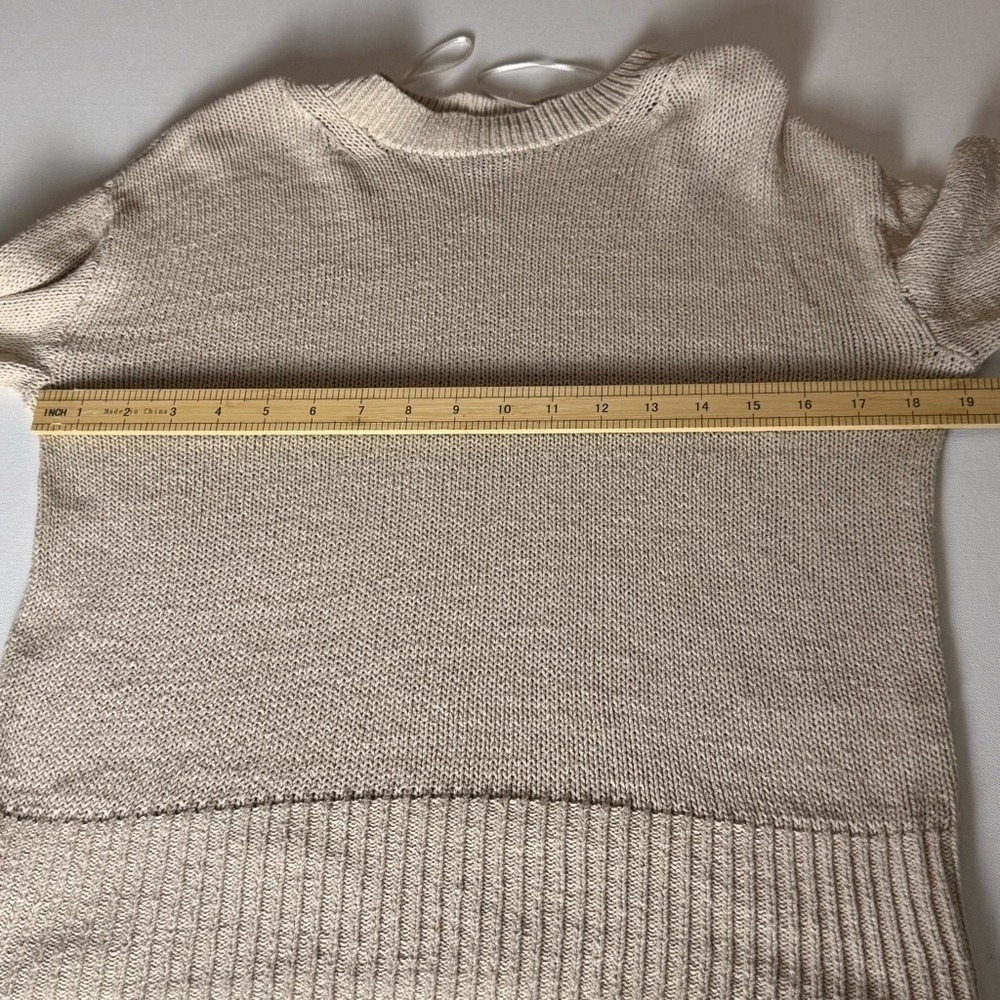 Banana Republic XS Cream Cotton‎ Sweater Minimalist Crewneck Capsule - Picture 8 of 10
